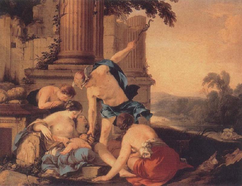 Laurent de la Hyre Mercury Takes Bacchus to be Brought Up by Nymphs China oil painting art